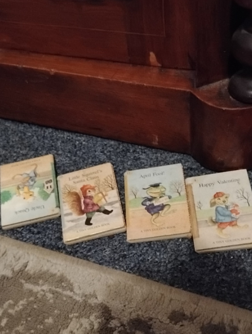 Vintage Tiny Golden Books Set with Pastel Illustrated Covers